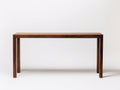 Console en bois 150×35×80 cm - marron foncé - plateau allongé et pieds droits pour chambre