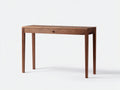 Console 132×36×80 cm - bois de noyer brun chaud - tiroir central avec bouton pour chambre à coucher