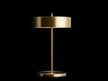 Lampe De Bureau en métal 38×38×62 cm - doré - abat-jour cylindrique large et silhouette élancée pour chambre à coucher