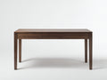 Console 145×45×78 cm - bois de noyer brun foncé - façade sans poignée avec 3 tiroirs pour chambre à coucher